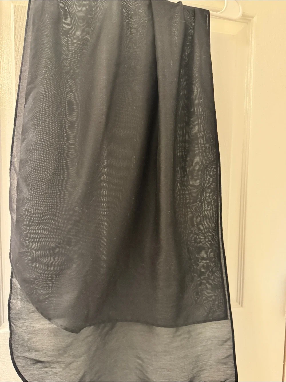 Lightweight Black Sheer Scarf Wrap